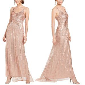 Adrianna Papell Beaded & Sequined Gown